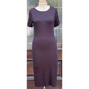 Vintage Velvet Torch Classic Black Rayon T-Shirt Travel Casual Dress - L